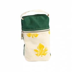 Christmas yellow leaf zip-up pouch